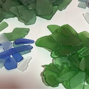 Green and Blue Sea Glass Pieces